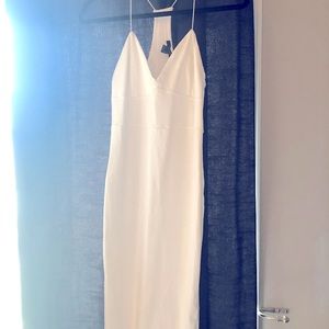 White thin strap right white dress